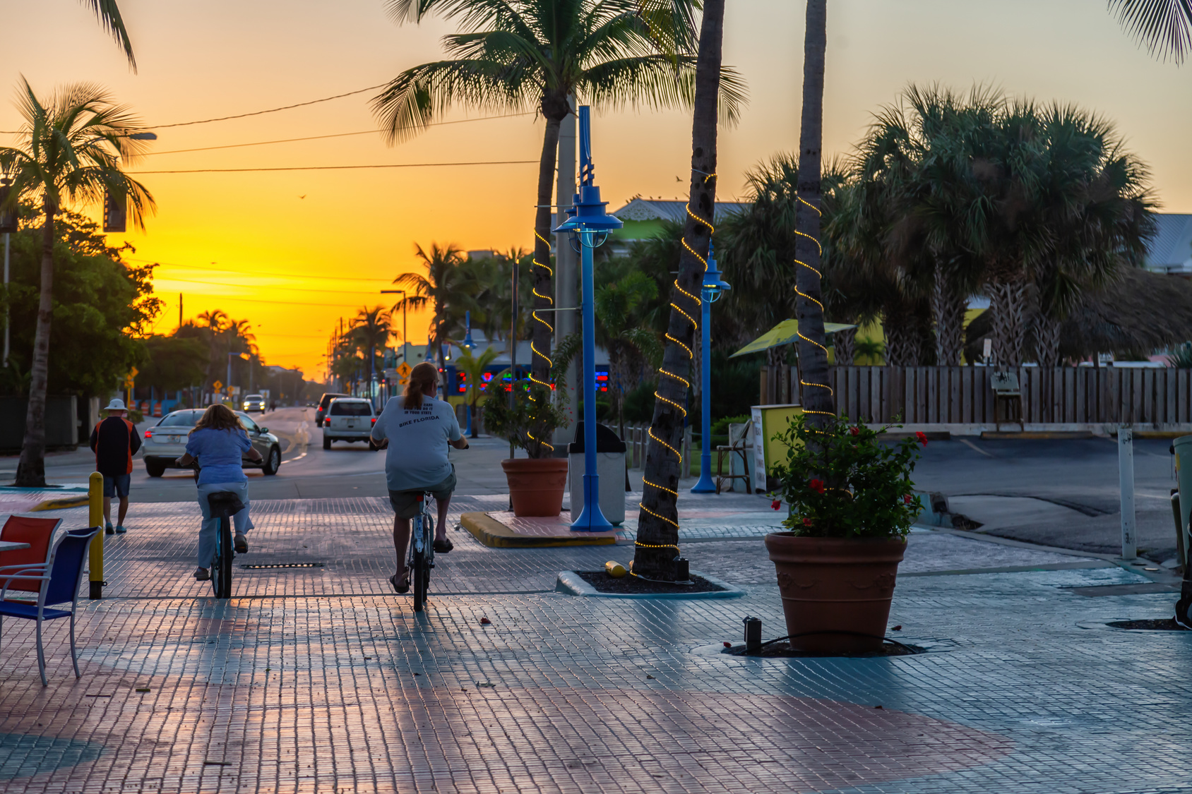People-Biking-Sunset-Fort-Myers-FL
