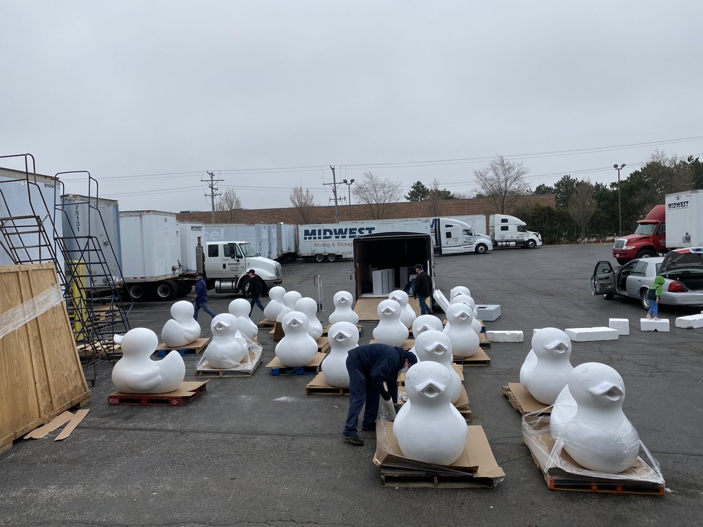 Chicago Office Movers with Unpainted Ducks