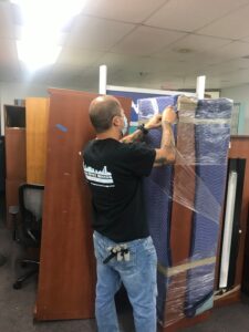 Unwrapping Furniture - Chicago Office Movers