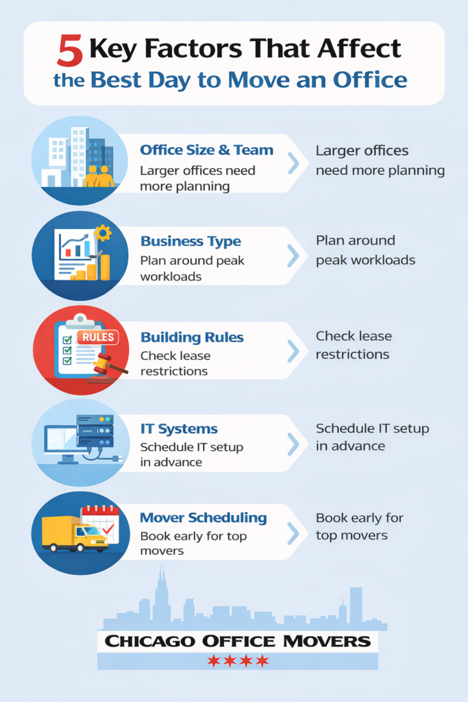 5 Key Factors That Affect the Best Day to Move infographic